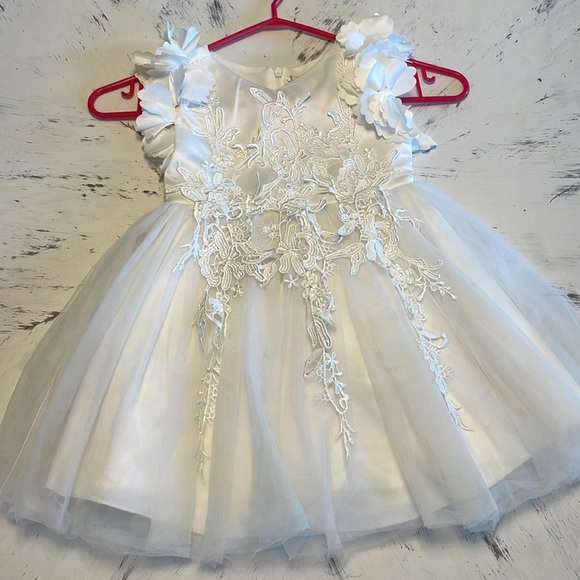 White Flower Girl Dress Trish Scully // 3T - Picture 6 of 8